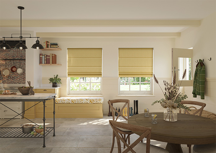 Atina (Blackout), Yellow Joy - Motorised Roman Blind - Image 8